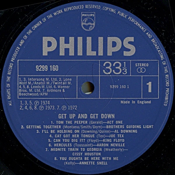 VARIOUS, Get Up and Get Down (Philips; 9299 160, UK 1970s, Laminated Sleeve) LP VG/VG+ - Image 3