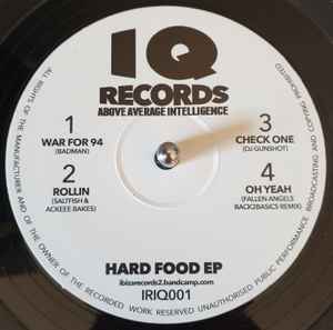 VARIOUS, Hard Food EP (IQ Records; IRIQ001, UK 2021, Plain Sleeve) 12" EP /VG+