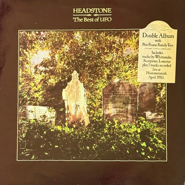 VARIOUS, Headstone: The Best Of UFO (Chrysalis; CTY 1437, UK 1983, Stickered Gatefold Sleeve) 2xLP VG/VG