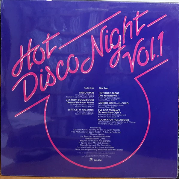 VARIOUS, Hot Disco Night Vol. 1 (AVI; AVI-6041, US 1978) LP G+/VG - Image 2