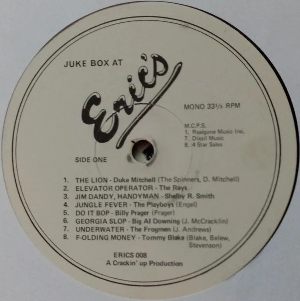 VARIOUS, Jukebox At Eric's Vol 1 : Rock 'N' Roll (Eric's; ERICS 008, UK 1981) LP VG/G+ - Image 3