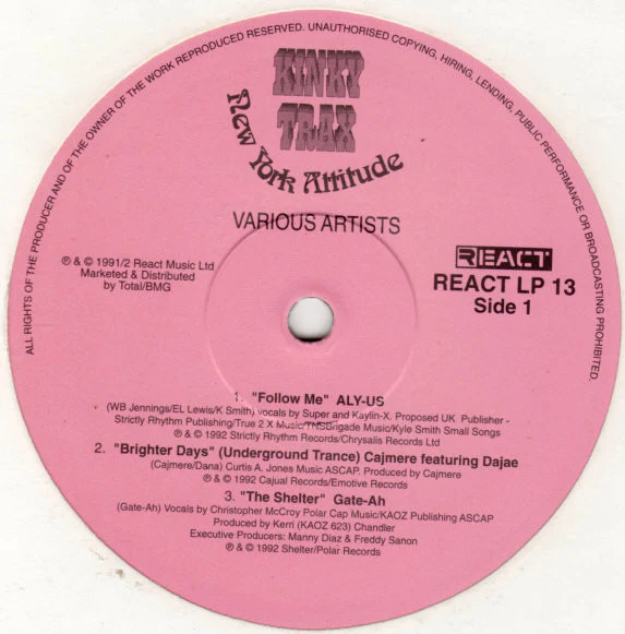 VARIOUS, Kinky Trax (New York Attitude) (React; REACT LP 13, UK 1992) 2xLP VG/VG+ - Image 3