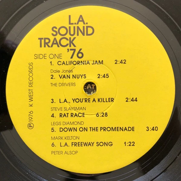VARIOUS, L.A. Soundtrack '76 (K West Records; none, US 1976, Pasteback Sleeve) LP VG/VG - Image 3