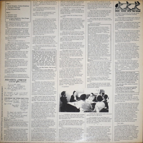 VARIOUS, May Day (London Musicians' Collective ; LMC 2, UK 1980, Laminated Sleeve, Limited Edition of 500) LP VG+/EX - Image 2