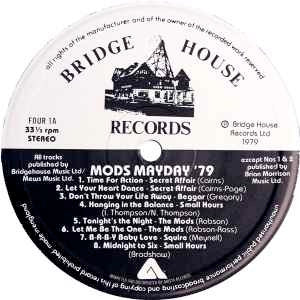VARIOUS, Mods Mayday '79 (Bridge House Records; FOUR 1, UK 1979, "Nunbers" Misprint Sleeve, .) LP VG+/VG - Image 3