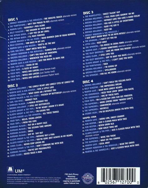 VARIOUS, Motown Unreleased 1966 (Motown; B0027684-02,  2017 Reissue, Box Set, NO BOOKLET) 4xCD VG/VG+ - Image 2