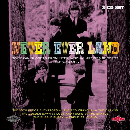 VARIOUS, Never Ever Land (83 Texan Nuggets From International Artists Records 1965-1970) (Charly Records; SNAJ 735 CD, UK 2008, Box Set, Booklet & Inners) 3xCD VG/VG