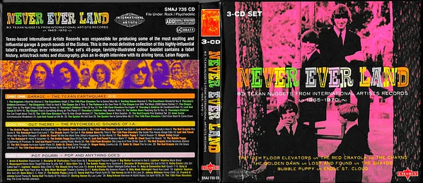 VARIOUS, Never Ever Land (83 Texan Nuggets From International Artists Records 1965-1970) (Charly Records; SNAJ 735 CD, UK 2008, Box Set, Booklet & Inners) 3xCD VG/VG - Image 2