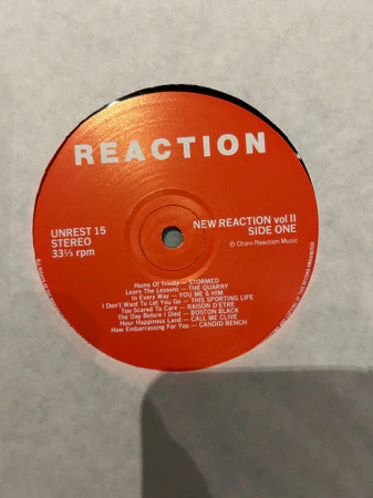 VARIOUS, New Reaction (Reaction Records; UNREST 15, UK 1989), SALE - Up to 50% Off the Original Price 12" VG/VG - Image 3