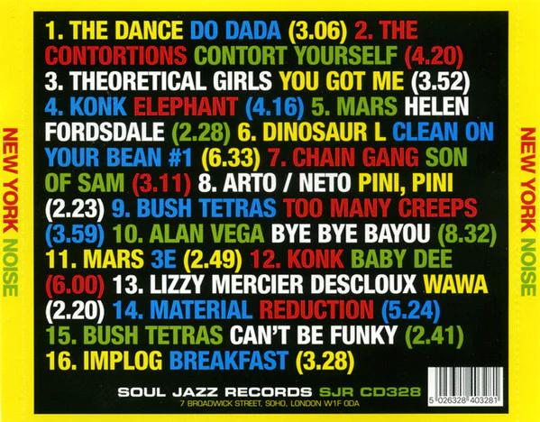 VARIOUS, New York Noise (Dance Music From The New York Underground 1977-1982) (Soul Jazz Records; SJR CD328, Europe 2016 Reissue, Slipcase, Booklet) CD VG+/VG+ - Image 2
