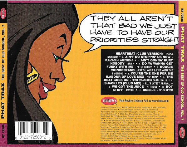 VARIOUS, Phat Trax - The Best Of Old School Vol. 7 (Rhino Records; R2 72588, US 1997) CD VG+/VG+ - Image 2