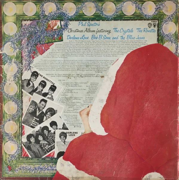 VARIOUS, Phil Spector's Christmas Album (WB; K59010, UK 1978 Reissue, Picture Sleeve, Poster, Blue Vinyl) LP G+/VG - Image 2