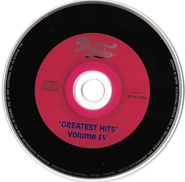 VARIOUS, Prelude's Greatest Hits - Volume IV (Unidisc; SPLK-7264, Canada 1995) CD VG+/VG+ - Image 3