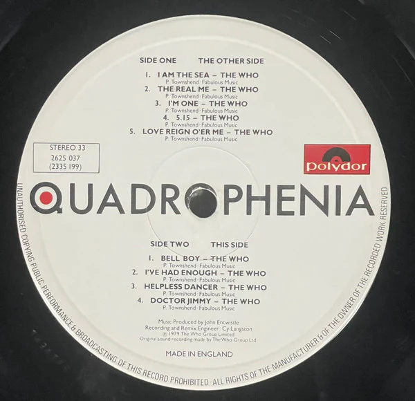 VARIOUS, Quadrophenia (Music From The Soundtrack Of The Who Film) (Polydor; 2625 037, UK 1979, Gatefold, 2 Inners) 2xLP VG/VG - Image 3