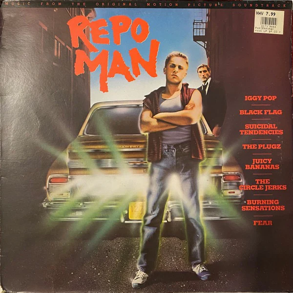 VARIOUS, Repo Man (Music From Original Motion Picture Soundtrack) (MCA Records; MCF 3223, UK 1984) LP VG/VG