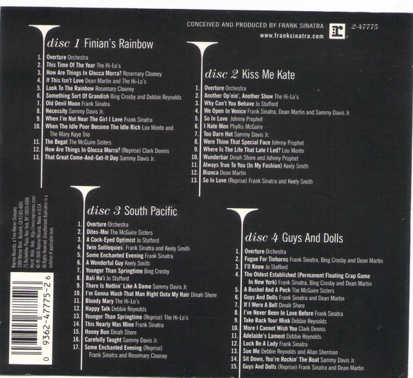 VARIOUS, Reprise Musical Repertory Theatre Box Set (Reprise Records; 2-47775, US 2000 Reissue, Die Cut Box Set, Booklet & Insert) 4xCD VG+/VG+ - Image 2