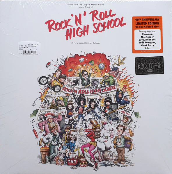 VARIOUS, Rock 'N' Roll High School (Music From The Original Motion Picture Soundtrack) (Sire; RCV1 6070, US 2019 Reissue, Fire Coloured Vinyl) LP EX/EX