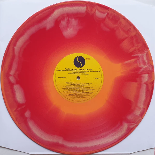 VARIOUS, Rock 'N' Roll High School (Music From The Original Motion Picture Soundtrack) (Sire; RCV1 6070, US 2019 Reissue, Fire Coloured Vinyl) LP EX/EX - Image 3