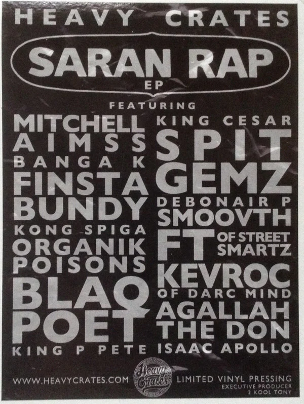 VARIOUS, Saran Rap EP (Heavy Crates; HC005, UK 2016, Stickered Plain Sleeve), SALE - Up to 50% Off the Original Price 12" EP VG/VG+