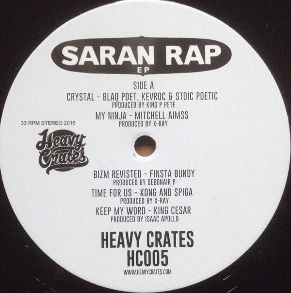 VARIOUS, Saran Rap EP (Heavy Crates; HC005, UK 2016, Stickered Plain Sleeve), SALE - Up to 50% Off the Original Price 12" EP VG/VG+ - Image 2