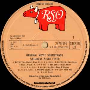 VARIOUS, Saturday Night Fever (The Original Movie Sound Track) (RSO; 2658 123, UK 1977, Gatefold, Insert, Made In England At Top Of Label.) 2xLP VG/VG - Image 3