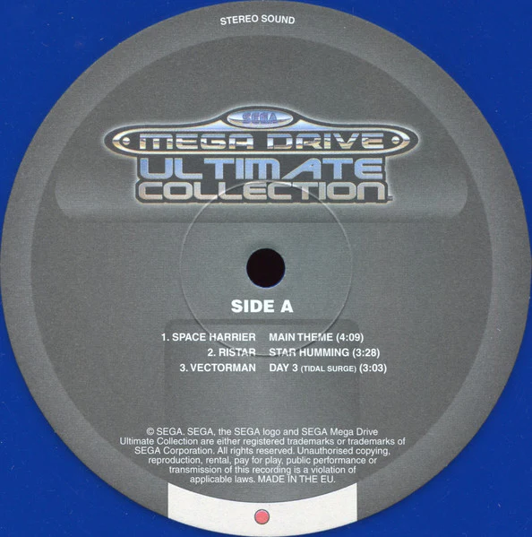 VARIOUS, SEGA Mega Drive Ultimate Collection (Sega; SEG AS MDU C001, Europe 2009, No Sleeve, Blue Vinyl) 12" /G+