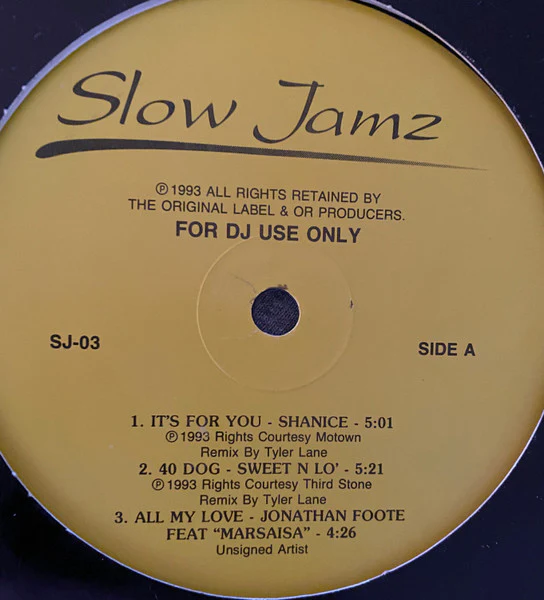 VARIOUS, Slow Jamz 3 (Slow Jamz; Sj-03, US 1993) 12" /VG+