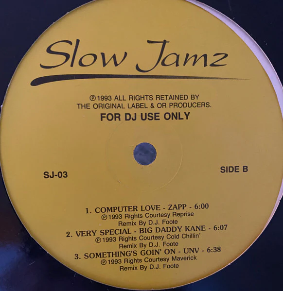 VARIOUS, Slow Jamz 3 (Slow Jamz; Sj-03, US 1993) 12" /VG+ - Image 2