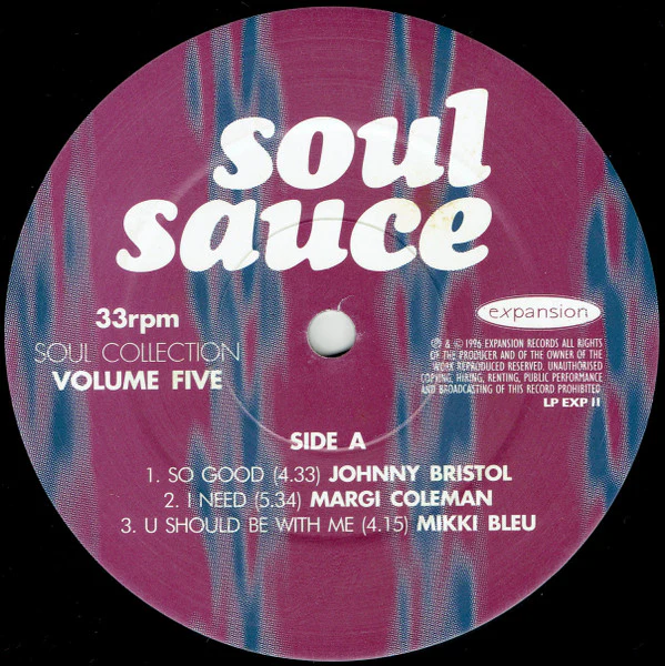VARIOUS, Soul Sauce - Soul Collection Volume Five (; LPEXP 11, UK 1996, Picture Sleeve) LP VG/EX - Image 3