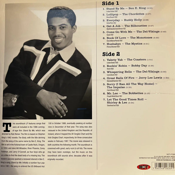 VARIOUS, Stand By Me (Music Featured In The Motion Picture Soundtrack) (Not Now Music; NOTLP369, Europe 2024, 180 Gram Transparent White Vinyl) LP NEW/NEW - Image 2