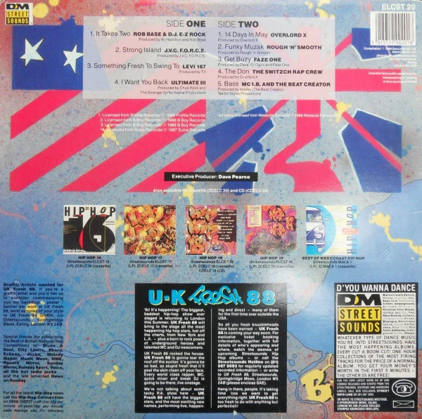 VARIOUS, Street Sounds Hip Hop 20 (Street Sounds; ELCST 20, UK 1988) LP VG/VG - Image 2