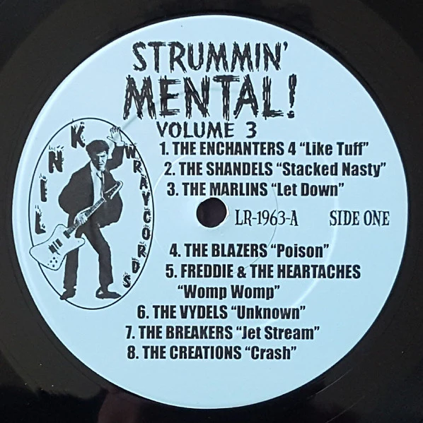 VARIOUS, Strummin' Mental! Volume Three - Real Gone Instrumental R&R & Surf: 1958-1966 (Link Wraycords; LR-1963, US 2006) LP VG+/VG+ - Image 3