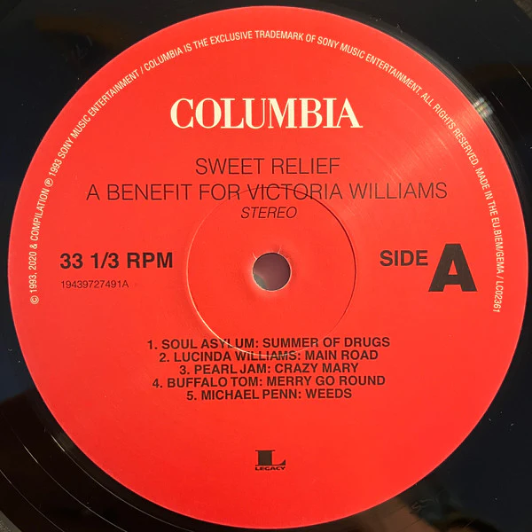 VARIOUS, Sweet Relief (A Benefit For Victoria Williams) (Columbia; 194397274912, Europe 2020 Reissue) 2xLP VG+/EX - Image 3