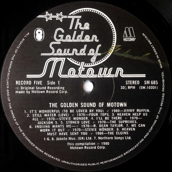 VARIOUS, The Golden Sound Of Motown (World Records ; SMF 681/682/683/684/685/686/687/688, UK 1980, Box Set, Inners) 8xLP VG+/EX - Image 3
