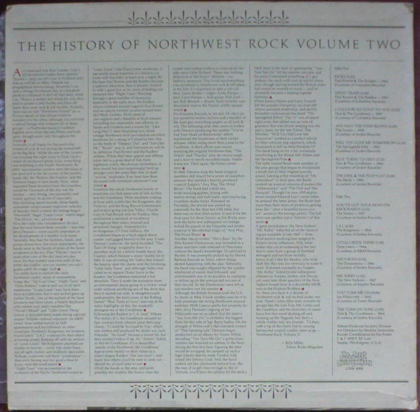 VARIOUS, The History Of Northwest Rock Volume Two (The Great Northwest Music Company; GNW-4008, US 1978, Textured Sleeve), SALE - Up to 50% Off the Original Price LP VG/VG+ - Image 2