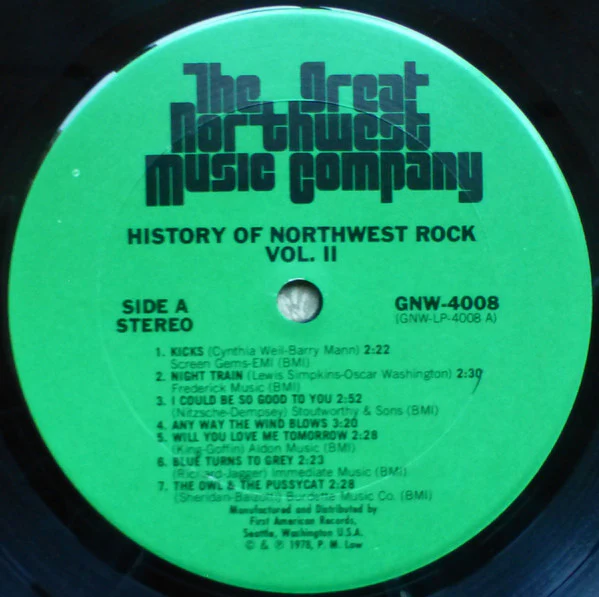 VARIOUS, The History Of Northwest Rock Volume Two (The Great Northwest Music Company; GNW-4008, US 1978, Textured Sleeve), SALE - Up to 50% Off the Original Price LP VG/VG+ - Image 3
