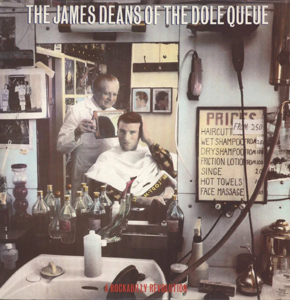VARIOUS, The James Deans Of The Dole Queue - A Rockabilly Revolution (I.D. Records; NOSE 12, UK 1987, Inner) LP VG/VG+