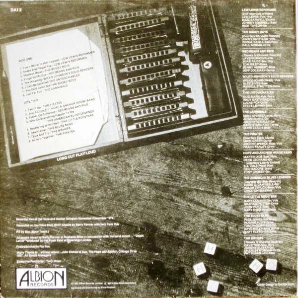 VARIOUS, The London R & B Sessions (Live At The Hope And Anchor) (Albion Records; DAI 2, UK 1980) LP VG+/VG+ - Image 2
