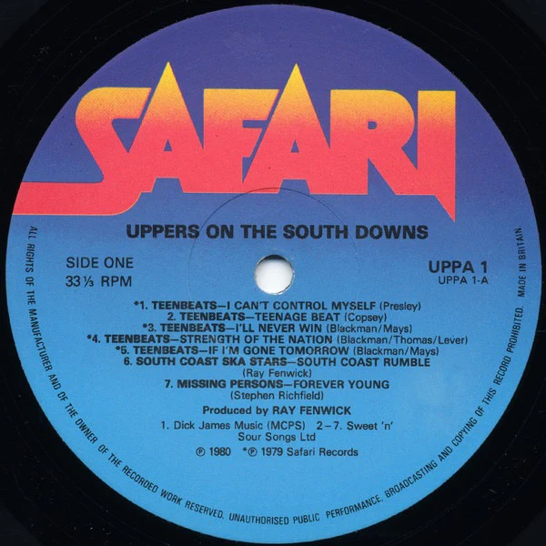 VARIOUS, Uppers On The South Downs (Safari Records; UPPA 1, UK 1981 Reissue), SALE - Up to 50% Off the Original Price  LP VG/VG - Image 3