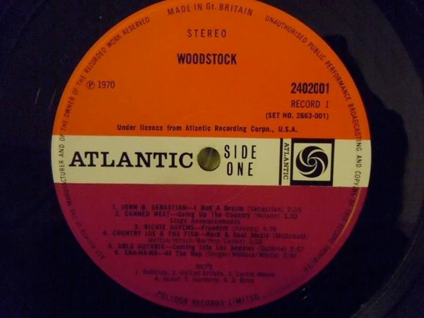 VARIOUS, Woodstock - Music From The Original Soundtrack And More (Atlantic Plum & Orange; 2663 001, UK 1970, Triple Gatefold, Hendrix, Santana, The Who, CSNY) 3xLP VG/VG - Image 3