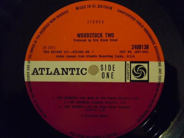 VARIOUS, Woodstock Two (Atlantic Plum And Orange; 2657003, UK 1971, Triple Gatefold) 2xLP VG/VG+ - Image 3