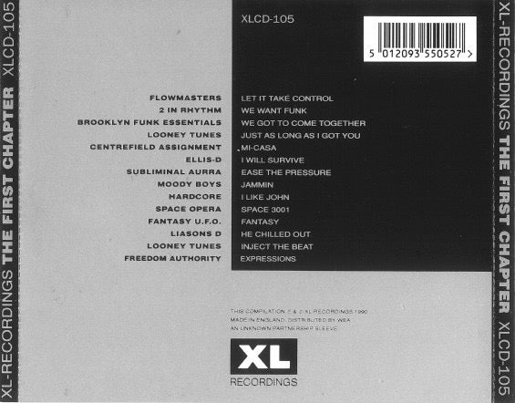 VARIOUS, XL-Recordings: The First Chapter (XL Recordings; XLCD-105, UK 1990, Jewel Case) CD VG+/VG+ - Image 2