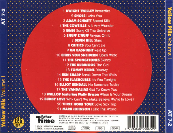VARIOUS, Yellow Pills - The Best Of American Pop! Volume 1 (Another Time; AT 7-2, UK & Europe 1993) CD VG+/VG+ - Image 2