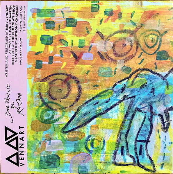 VENNART, Dick Privilege / Rat Catch (Not On Label (Vennart Self-relea; none, UK 2020, Picture Sleeve, Pink Vinyl) 7" VG+/VG+ - Image 2