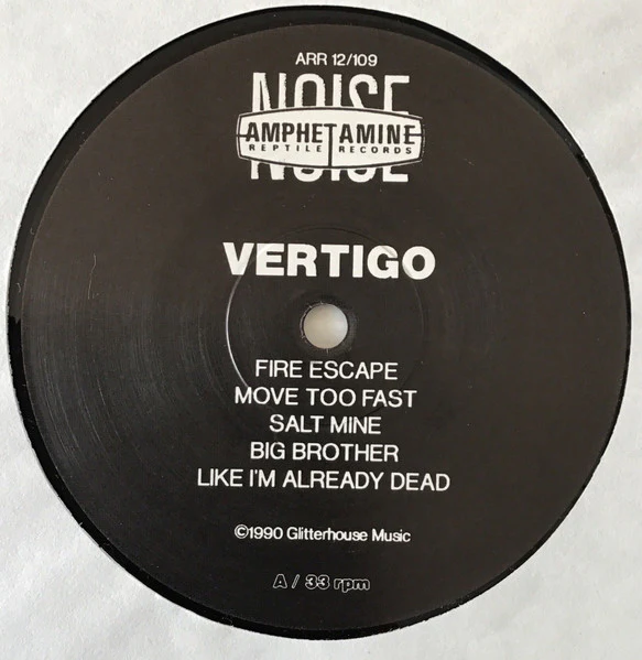 VERTIGO, Vertigo (Glitterhouse Records; ARR 12/109, Europe 1990), SALE - Up to 50% Off the Original Price LP VG/VG+ - Image 3