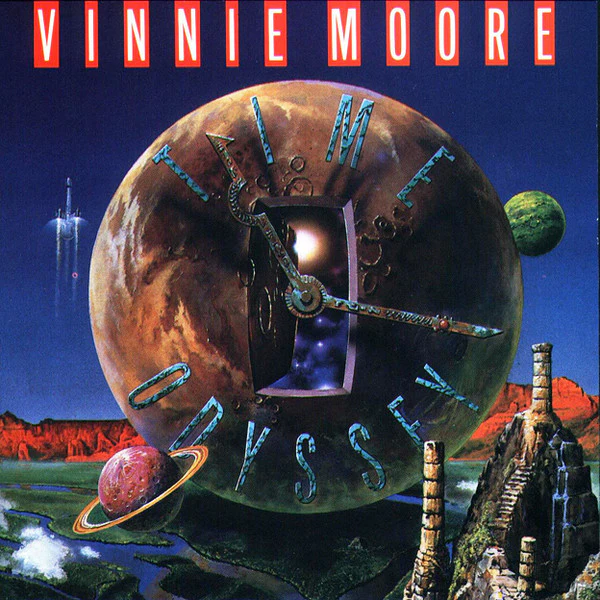 VINNIE MOORE, Time Odyssey (Squawk; 834 634-1, UK 1988) LP VG+/VG+