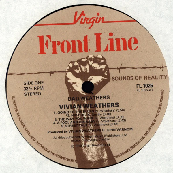 VIVIAN  WEATHERS, Bad Weathers (Front Line; FL1025, UK 1978, Picture Sleeve) LP VG+/M - Image 3
