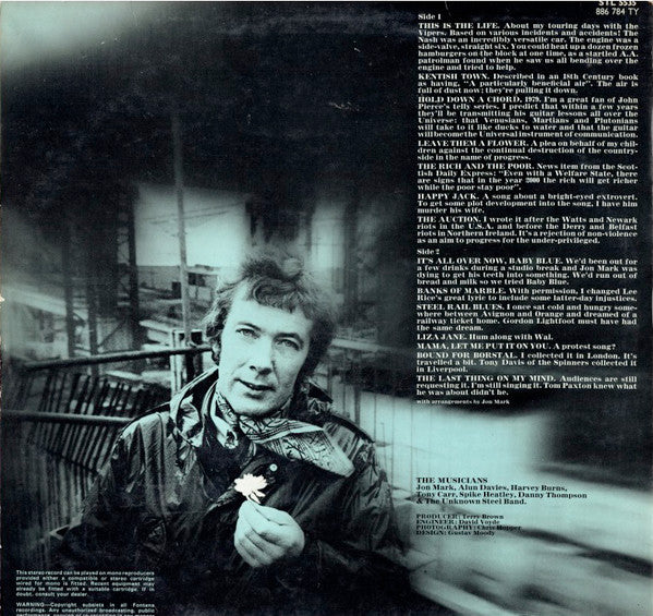WALLY WHYTON, Leave Them a Flower (Fontana; STL 5535, UK 1970, Laminated Sleeve) LP VG+/EX - Image 2