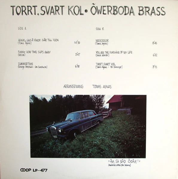WERBODA BRASS, Torrt, Svart kol (Coop; COOP LP-477, Sweden 1977) LP VG/VG+ - Image 2
