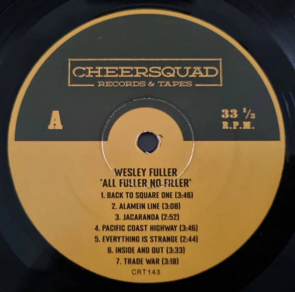 WESLEY FULLER, All Fuller No Filler (Cheersquad Records & Tapes; CRT143, Australia 2024, Insert, Black Vinyl) LP EX/VG+ - Image 3